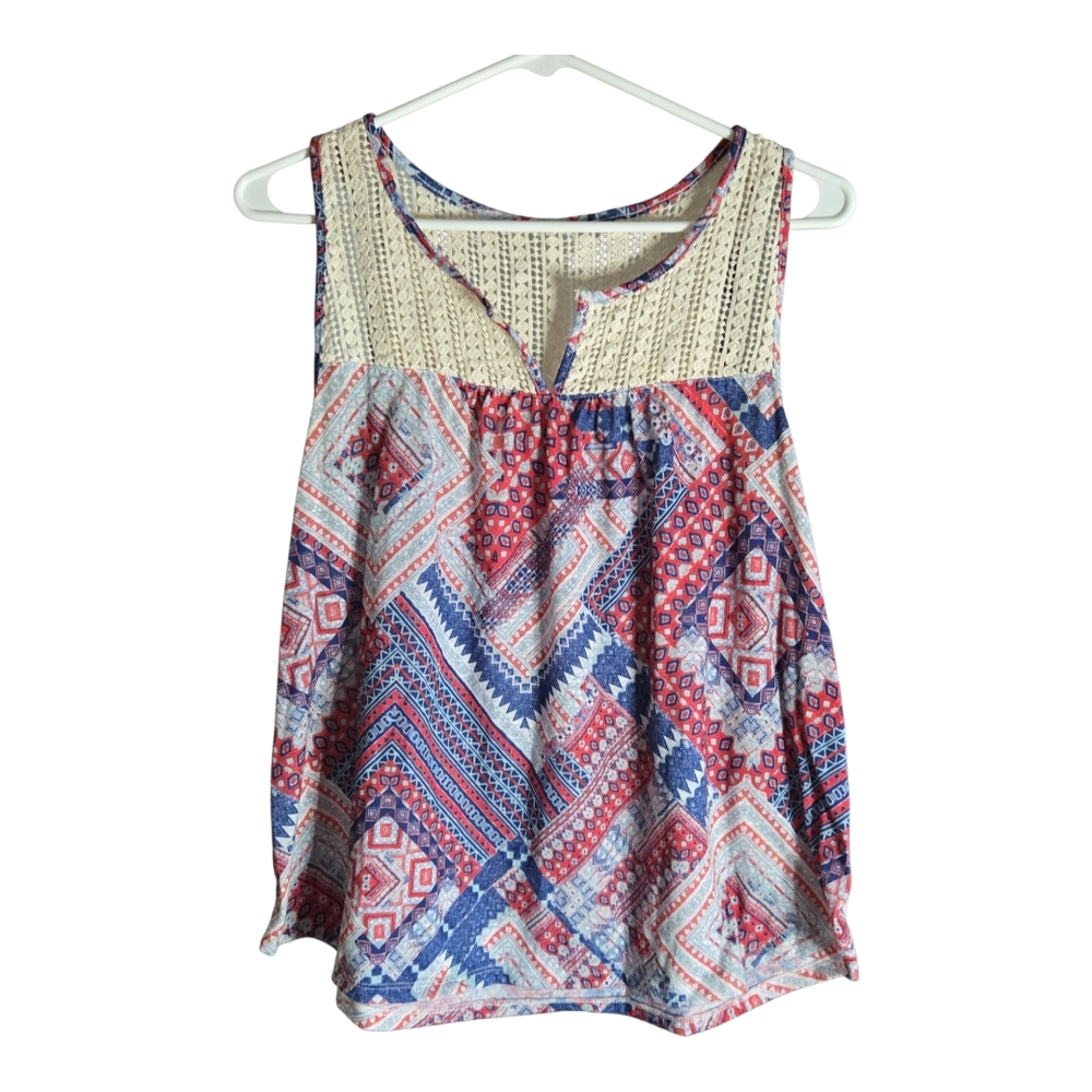 No Boundaries Cream Sleeveless Relaxed Tank Top